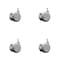 Service Caster 2 Inch MRI Safe Casters with Brakes, 3/8 Inch Threaded Stem, Set of 4, SCC, 4PK SCC-TS02S50-TPR-GRY-B-381634-MRI-4 - alternate 1